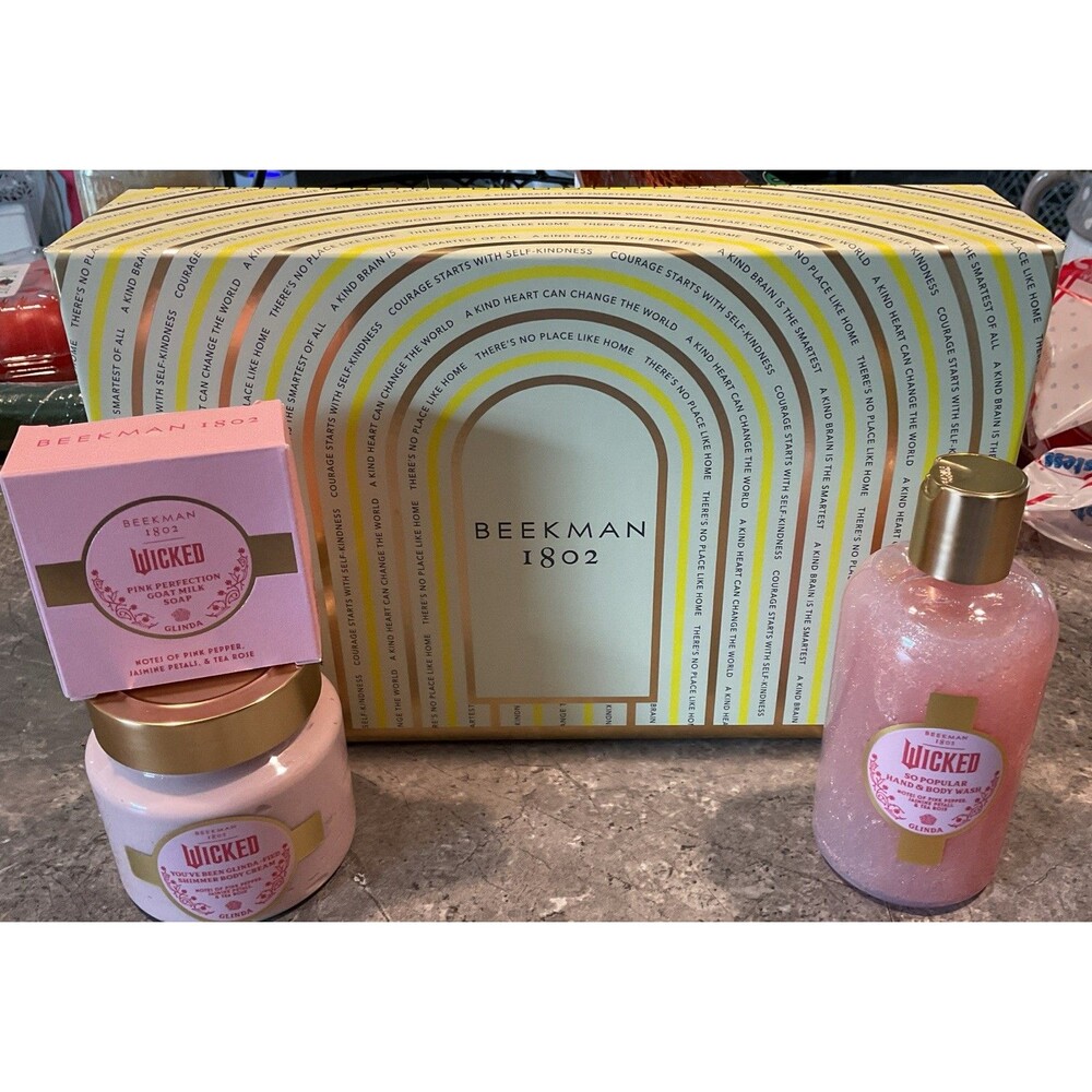 NWB Beekman 1802 Wicked Beautiful Bodycare Gift Set Wash Body Cream & Soap